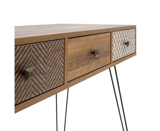 Κονσόλα Boho pakoworld καρυδί με μεταλλικά πόδια 100x50,5x74,5εκ - ΣΥΡΤΑΡΙΕΡΕΣ - ΤΟΥΑΛΕΤΕΣ στο Milonadakis.gr