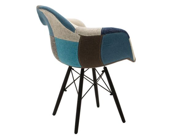 Πολυθρόνα Julita pakoworld ύφασμα patchwork μπλε γκρι-μαύρο πόδι - ΚΑΡΕΚΛΕΣ - ΠΟΛΥΘΡΟΝΕΣ στο Milonadakis.gr