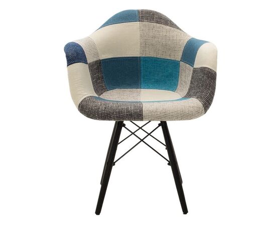 Πολυθρόνα Julita pakoworld ύφασμα patchwork μπλε γκρι-μαύρο πόδι - ΚΑΡΕΚΛΕΣ - ΠΟΛΥΘΡΟΝΕΣ στο Milonadakis.gr