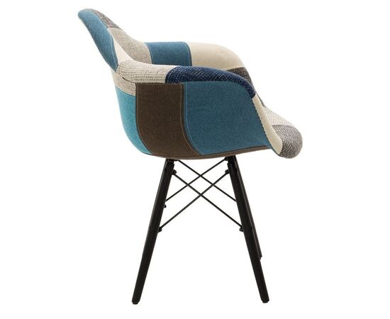 Πολυθρόνα Julita pakoworld ύφασμα patchwork μπλε γκρι-μαύρο πόδι - ΚΑΡΕΚΛΕΣ - ΠΟΛΥΘΡΟΝΕΣ στο Milonadakis.gr