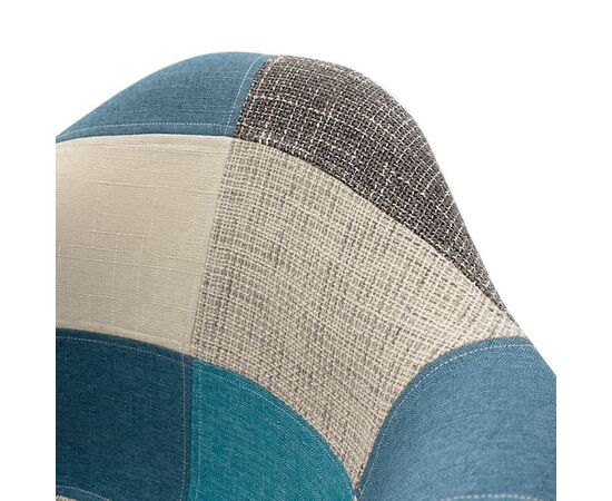 Πολυθρόνα Julita pakoworld ύφασμα patchwork μπλε γκρι-μαύρο πόδι - ΚΑΡΕΚΛΕΣ - ΠΟΛΥΘΡΟΝΕΣ στο Milonadakis.gr