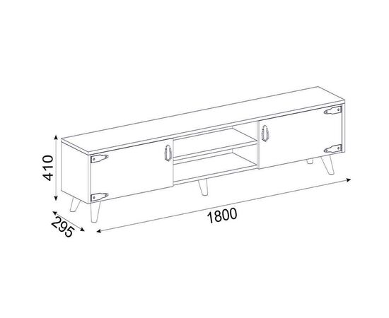 Έπιπλο τηλεόρασης PWF-0283 pakoworld χρώμα σκούρο καρυδί - μαύρο 180x30x41εκ - ΕΠΙΠΛΑ ΤΗΛΕΟΡΑΣΗΣ στο Milonadakis.gr