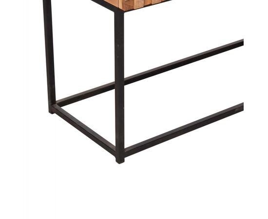 ΚΟΝΣΟΛΑ ΜΕ ΣΥΡΤΑΡΙΑ JORDI HM9801 ΞΥΛΟ TEAK ΦΥΣΙΚΟ-ΜΑΥΡΗ ΜΕΤΑΛΛΙΚΗ ΒΑΣΗ 180x43x79Υεκ. - ΜΠΟΥΦΕΔΕΣ-ΚΟΝΣΟΛΕΣ στο Milonadakis.gr