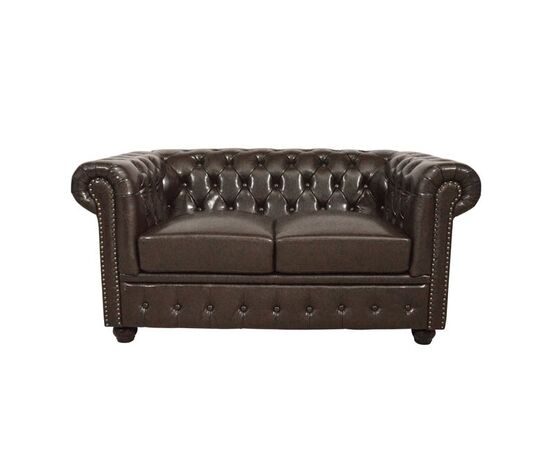 ΚΑΝΑΠΕΣ 2ΘΕΣΙΟΣ T.CHESTERFIELD HM3010.01 ΤΕΧΝΟΔΕΡΜΑ ΣΚΟΥΡΟ ΚΑΦΕ 155x90x73 εκ. - ΚΑΝΑΠΕΔΕΣ-ΣΑΛΟΝΙΑ στο Milonadakis.gr