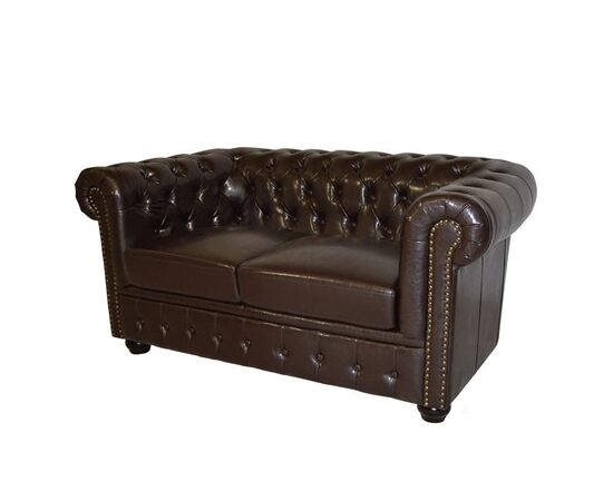 ΚΑΝΑΠΕΣ 2ΘΕΣΙΟΣ T.CHESTERFIELD HM3010.01 ΤΕΧΝΟΔΕΡΜΑ ΣΚΟΥΡΟ ΚΑΦΕ 155x90x73 εκ. - ΚΑΝΑΠΕΔΕΣ-ΣΑΛΟΝΙΑ στο Milonadakis.gr
