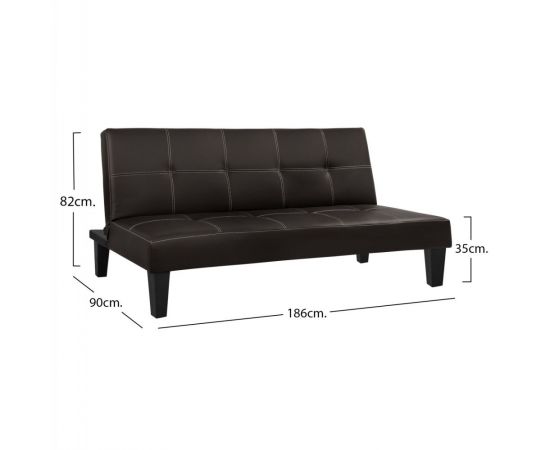 ΚΑΝΑΠΕΣ ΚΡΕΒΑΤΙ 3Θ HM3002.04 ΚΑΦΕ PU ΜΕ ΓΑΖΙΑ 186x90x82 - ΚΑΝΑΠΕΔΕΣ-ΣΑΛΟΝΙΑ στο Milonadakis.gr