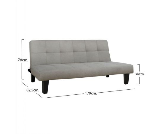 ΚΑΝΑΠΕΣ ΚΡΕΒΑΤΙ ODESSA HM3000.01 ΥΦΑΣΜΑ ΜΠΕΖ 179x80x79 εκ. - ΚΑΝΑΠΕΔΕΣ-ΣΑΛΟΝΙΑ στο Milonadakis.gr