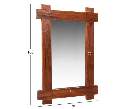 ΚΑΘΡΕΠΤΗΣ ΤΟΙΧΟΥ HM4303 ΑΝΑΚΥΚΛΩΜΕΝΟ TEAK ΣΕ ΦΥΣΙΚΟ 70x100Υεκ. - ΚΑΘΡΕΠΤΕΣ στο Milonadakis.gr