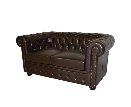 ΚΑΝΑΠΕΣ 2ΘΕΣΙΟΣ T.CHESTERFIELD HM3010.01 ΤΕΧΝΟΔΕΡΜΑ ΣΚΟΥΡΟ ΚΑΦΕ 155x90x73 εκ. - ΚΑΝΑΠΕΔΕΣ-ΣΑΛΟΝΙΑ στο Milonadakis.gr