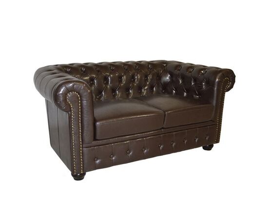 ΚΑΝΑΠΕΣ 2ΘΕΣΙΟΣ T.CHESTERFIELD HM3010.01 ΤΕΧΝΟΔΕΡΜΑ ΣΚΟΥΡΟ ΚΑΦΕ 155x90x73 εκ. - ΚΑΝΑΠΕΔΕΣ-ΣΑΛΟΝΙΑ στο Milonadakis.gr