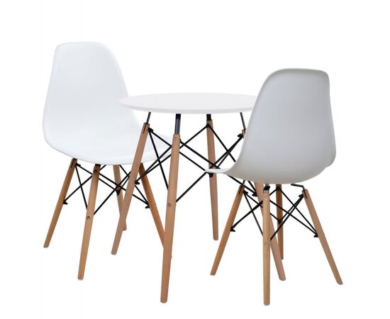 ΣΕΤ 3TMX ΤΡΑΠΕΖΑΡΙΑΣ ΛΕΥΚΟ ΤΡΑΠΕΖΙ Φ60 & 2 ΚΑΡΕΚΛΕΣ HM10297 - ΤΡΑΠΕΖΑΡΙΕΣ στο Milonadakis.gr