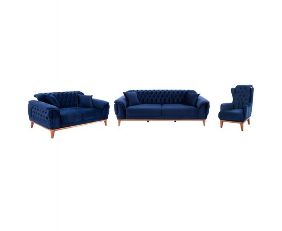 ΣΕΤ ΣΑΛΟΝΙ 3ΤΜΧ BENNINGTON ΜΠΛΕ HM11745.18 - ΚΑΝΑΠΕΔΕΣ-ΣΑΛΟΝΙΑ στο Milonadakis.gr