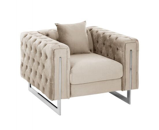 ΠΟΛΥΘΡΟΝΑ τ.CHESTERFIELD MOBAR HM3261.02 ΚΡΕΜ ΒΕΛΟΥΔΟ-ΜΕΤΑΛΛΙΚΑ ΠΟΔΙΑ 99x86,5x77Υεκ. - ΚΑΡΕΚΛΕΣ - ΠΟΛΥΘΡΟΝΕΣ ΕΣ. στο Milonadakis.gr