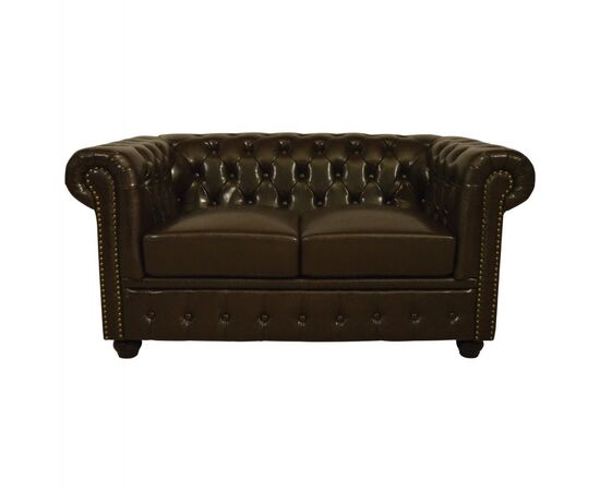 ΚΑΝΑΠΕΣ 2ΘΕΣΙΟΣ T.CHESTERFIELD HM3010.01 ΤΕΧΝΟΔΕΡΜΑ ΣΚΟΥΡΟ ΚΑΦΕ 155x90x73 εκ. - ΚΑΝΑΠΕΔΕΣ-ΣΑΛΟΝΙΑ στο Milonadakis.gr