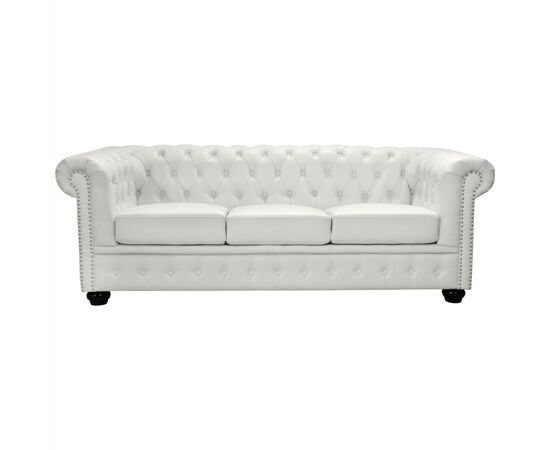 ΚΑΝΑΠΕΣ 3ΘΕΣΙΟΣ T.CHESTERFIELD HM3009.02 ΤΕΧΝΟΔΕΡΜΑ ΛΕΥΚΟ ΜΑΤ 208x90x73 εκ. - ΚΑΝΑΠΕΔΕΣ-ΣΑΛΟΝΙΑ στο Milonadakis.gr