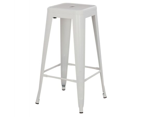 ΣΚΑΜΠΟ BAR ΜΕΤΑΛΛΙΚΟ MELITA ΣΕ ΛΕΥΚΟ ΜΑΤ HM8642.21 43x43x78 εκ. - ΣΚΑΜΠΟ ΜΠΑΡ στο Milonadakis.gr