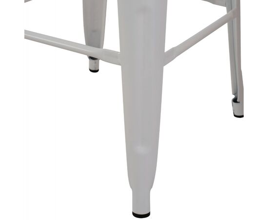ΣΚΑΜΠΟ BAR ΜΕΤΑΛΛΙΚΟ MELITA ΣΕ ΛΕΥΚΟ ΜΑΤ HM8642.21 43x43x78 εκ. - ΣΚΑΜΠΟ ΜΠΑΡ στο Milonadakis.gr