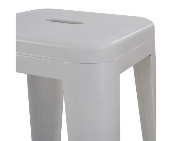 ΣΚΑΜΠΟ BAR ΜΕΤΑΛΛΙΚΟ MELITA ΣΕ ΛΕΥΚΟ ΜΑΤ HM8642.21 43x43x78 εκ. - ΣΚΑΜΠΟ ΜΠΑΡ στο Milonadakis.gr