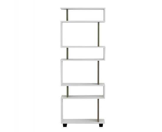 ΒΙΒΛΙΟΘΗΚΗ ΜΕΛΑΜΙΝΗΣ OWLOLIVE GREY ΛΕΥΚΟ 60x19,5x165Yεκ.HM8923.11 - ΒΙΒΛΙΟΘΗΚΕΣ στο Milonadakis.gr