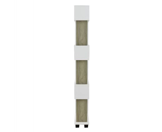 ΒΙΒΛΙΟΘΗΚΗ ΜΕΛΑΜΙΝΗΣ OWLOLIVE GREY ΛΕΥΚΟ 60x19,5x165Yεκ.HM8923.11 - ΒΙΒΛΙΟΘΗΚΕΣ στο Milonadakis.gr