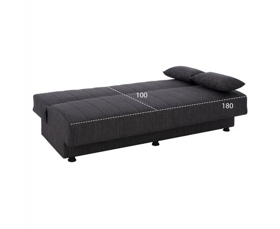 ΚΑΝΑΠΕΣ ΚΡΕΒΑΤΙ ΤΡΙΘΕΣΙΟΣ ΓΚΡΙ HM3239.03 180x72x77 εκ. - ΚΑΝΑΠΕΔΕΣ-ΣΑΛΟΝΙΑ στο Milonadakis.gr