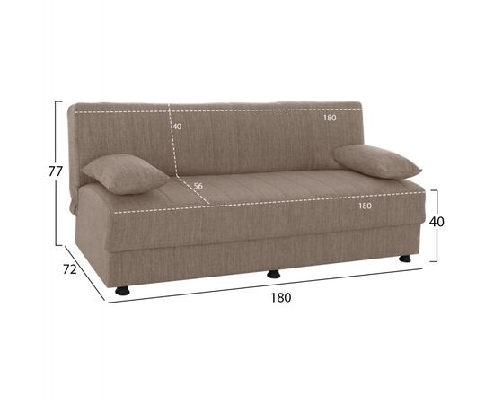 ΚΑΝΑΠΕΣ ΚΡΕΒΑΤΙ ANDRI ΤΡΙΘΕΣΙΟΣ ΜΠΕΖ HM3239.04 180x72x77Υ εκ. - ΚΑΝΑΠΕΔΕΣ-ΣΑΛΟΝΙΑ στο Milonadakis.gr
