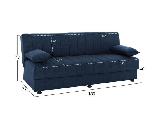 ΚΑΝΑΠΕΣ ΚΡΕΒΑΤΙ ANDRI ΤΡΙΘΕΣΙΟΣ ΜΠΛΕ HM3239.07 180x72x77Y εκ. - ΚΑΝΑΠΕΔΕΣ-ΣΑΛΟΝΙΑ στο Milonadakis.gr
