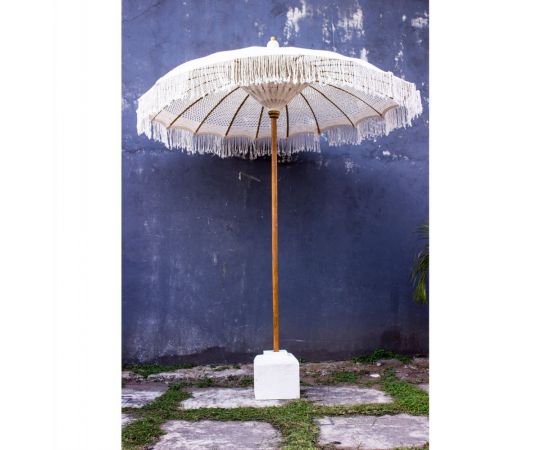ΟΜΠΡΕΛΑ ΜΠΑΛΙΝΕΖΙΚΗ ΜΑΚΡΑΜΕ ΜΠΕΖ ΞΥΛO TEAK Φ200X250εκ. HM6035.01 - ΟΜΠΡΕΛΕΣ ΚΑΙ ΒΑΣΕΙΣ στο Milonadakis.gr