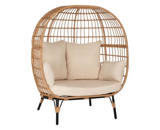 ΠΟΛΥΘΡΟΝΑ ΦΩΛΙΑ MIAMI 2 ΑΤΟΜΩΝ ΤΥΠΟΥ RATTAN HM5870.01 130x80x157Υ εκ. - ΚΑΡΕΚΛΕΣ - ΠΟΛΥΘΡΟΝΕΣ στο Milonadakis.gr