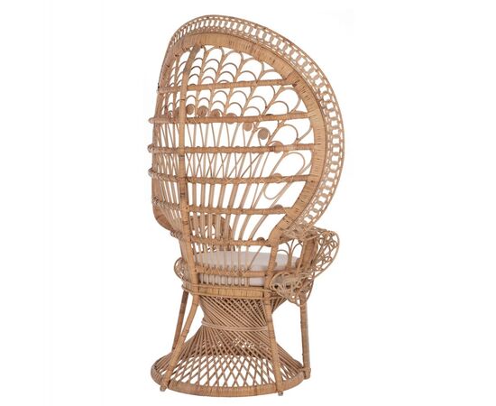 ΠΟΛΥΘΡΟΝΑ ROYAL PEACOCK HM9342 RATTAN ΣΕ ΦΥΣΙΚΟ-ΜΑΞΙΛΑΡΙ ΜΠΕΖ 114x72x150Yεκ. - ΚΑΡΕΚΛΕΣ - ΠΟΛΥΘΡΟΝΕΣ στο Milonadakis.gr