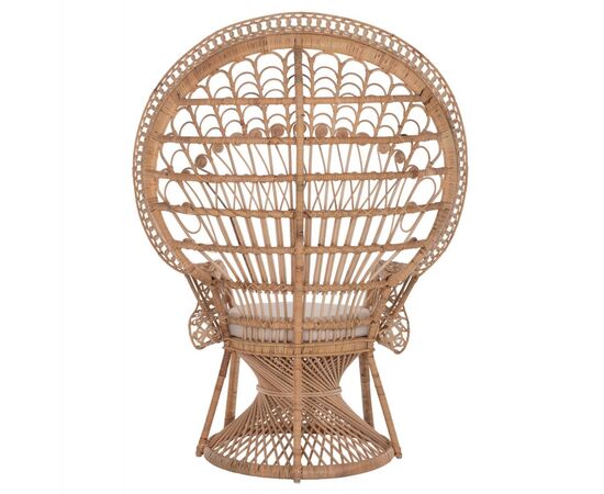 ΠΟΛΥΘΡΟΝΑ ROYAL PEACOCK HM9342 RATTAN ΣΕ ΦΥΣΙΚΟ-ΜΑΞΙΛΑΡΙ ΜΠΕΖ 114x72x150Yεκ. - ΚΑΡΕΚΛΕΣ - ΠΟΛΥΘΡΟΝΕΣ στο Milonadakis.gr