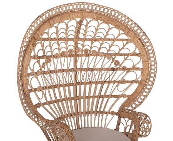 ΠΟΛΥΘΡΟΝΑ ROYAL PEACOCK HM9342 RATTAN ΣΕ ΦΥΣΙΚΟ-ΜΑΞΙΛΑΡΙ ΜΠΕΖ 114x72x150Yεκ. - ΚΑΡΕΚΛΕΣ - ΠΟΛΥΘΡΟΝΕΣ στο Milonadakis.gr