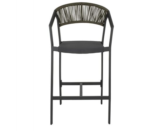 ΣΚΑΜΠΟ ΑΛΟΥΜΙΝΙΟΥ ΑΝΘΡΑΚΙ ΜΕ ΜΠΡΑΤΣΑ- RATTAN- ΧΑΚΙ TEXTLINE 56x58x105Y εκ.HM5892.04 - ΣΚΑΜΠΩ στο Milonadakis.gr