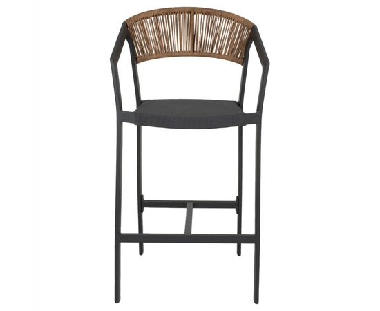 ΣΚΑΜΠΟ ΑΛΟΥΜΙΝΙΟΥ ΜΕ ΜΠΡΑΤΣΑ ΑΝΘΡΑΚΙ PE RATTAN TEXTLINE 56x58x105Y εκ.HM5892.01 - ΣΚΑΜΠΩ στο Milonadakis.gr