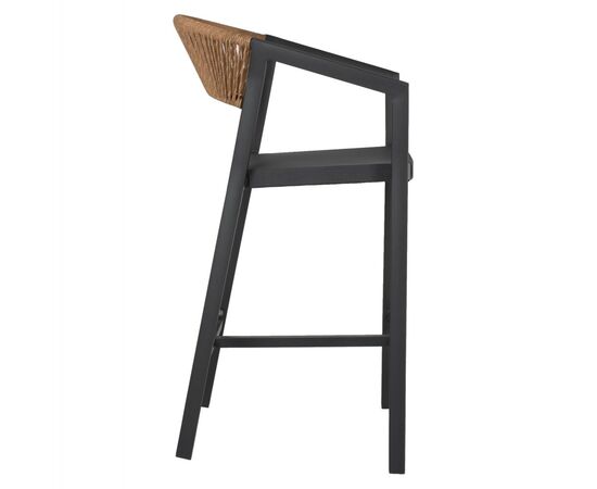 ΣΚΑΜΠΟ ΑΛΟΥΜΙΝΙΟΥ ΜΕ ΜΠΡΑΤΣΑ ΑΝΘΡΑΚΙ PE RATTAN TEXTLINE 56x58x105Y εκ.HM5892.01 - ΣΚΑΜΠΩ στο Milonadakis.gr