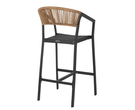 ΣΚΑΜΠΟ ΑΛΟΥΜΙΝΙΟΥ ΜΕ ΜΠΡΑΤΣΑ ΑΝΘΡΑΚΙ PE RATTAN TEXTLINE 56x58x105Y εκ.HM5892.01 - ΣΚΑΜΠΩ στο Milonadakis.gr