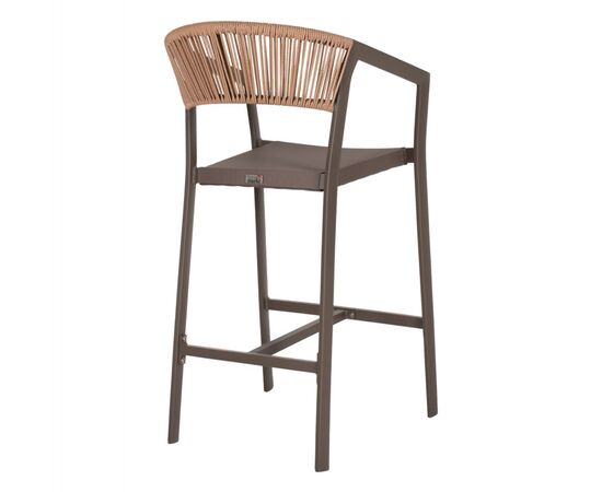 ΣΚΑΜΠΟ ΑΛΟΥΜΙΝΙΟΥ ΜΕ ΜΠΡΑΤΣΑ ΣΑΜΠΑΝΙΖΕ RATTAN ΛΕΥΚΟ TEXTLINE HM5892.03 56x58x105Y εκ. - ΣΚΑΜΠΩ στο Milonadakis.gr