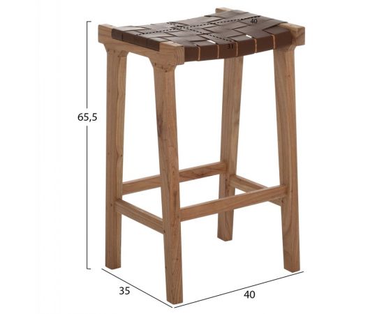ΣΚΑΜΠΟ ΜΠΑΡ ΜΑΣΙΦ ΞΥΛΟ ΤEAK ΦΥΣΙΚΟ HM9382.01 40X35X65YΕΚ. - ΣΚΑΜΠΟ ΜΠΑΡ στο Milonadakis.gr