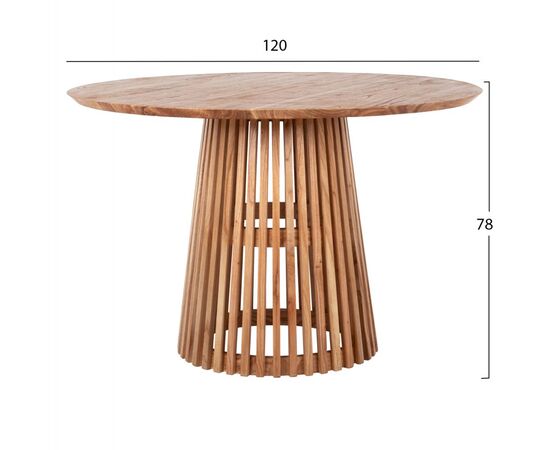ΤΡΑΠΕΖΙ ΤΡΑΠΕΖΑΡΙΑΣ FRANTZ HM9388.01 ΜΑΣΙΦ ΞΥΛΟ MINDI ΦΥΣΙΚΟ Φ120X78Υ - ΤΡΑΠΕΖΙΑ ΚΟΥΖΙΝΑΣ στο Milonadakis.gr