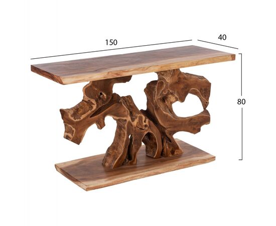 ΚΟΝΣΟΛΑ HM9357 ΑΠΟ ΜΑΣΙΦ ΞΥΛΟ ΤEAK ΦΥΣΙΚΟ 150X40X80YEK. - ΜΠΟΥΦΕΔΕΣ-ΚΟΝΣΟΛΕΣ στο Milonadakis.gr