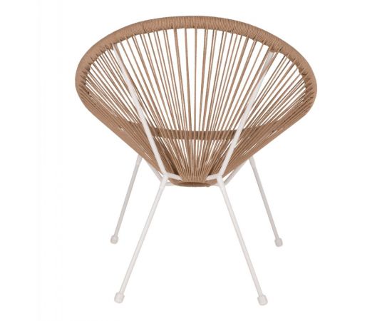 ΠΟΛΥΘΡΟΝΑ ACAPULCO Τ. ΦΩΛΙΑ ΜΕΤΑΛΛΟ ΛΕΥΚΟ ΜΕ TWISTED WICKER HM5871.02 70x73x79 εκ. - ΚΑΡΕΚΛΕΣ - ΠΟΛΥΘΡΟΝΕΣ στο Milonadakis.gr