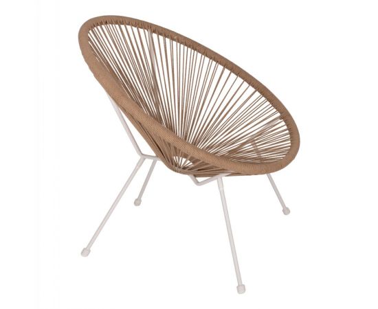 ΠΟΛΥΘΡΟΝΑ ACAPULCO Τ. ΦΩΛΙΑ ΜΕΤΑΛΛΟ ΛΕΥΚΟ ΜΕ TWISTED WICKER HM5871.02 70x73x79 εκ. - ΚΑΡΕΚΛΕΣ - ΠΟΛΥΘΡΟΝΕΣ στο Milonadakis.gr