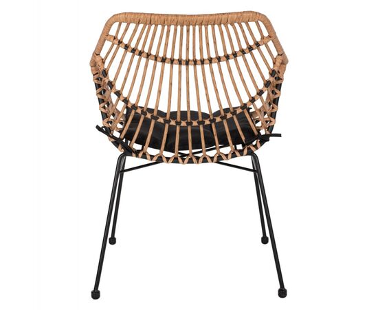 ΠΟΛΥΘΡΟΝΑ ΕΠΑΓΓΕΛΜΑΤΙΚΗ ΜΑΥΡΟ ΜΕΤΑΛΛΟ RATTAN ΜΠΕΖ & ΜΑΞΙΛΑΡΙ HM5864.01 58,5x60,5x80 εκ. - ΚΑΡΕΚΛΕΣ - ΠΟΛΥΘΡΟΝΕΣ στο Milonadakis.gr