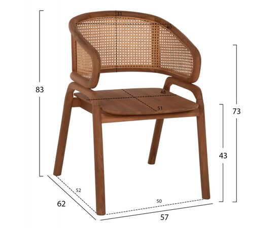 ΠΟΛΥΘΡΟΝΑ ΜΑΣΙΦ ΞΥΛΟ ΤEAK & RATTAN ΠΛΑΤΗ ΦΥΣΙΚΟ 57x62x83Υεκ.HM9402.01 - ΚΑΡΕΚΛΕΣ - ΠΟΛΥΘΡΟΝΕΣ ΕΣ. στο Milonadakis.gr