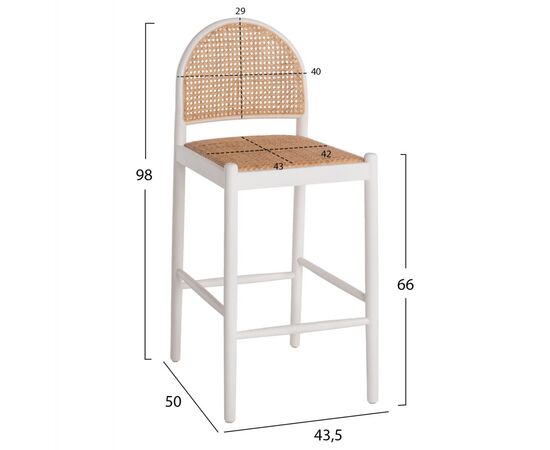 ΣΚΑΜΠΟ ΑΠΟ ΟΞΙΑ-RATTAN ΑΨΙΔΑ ΠΛΑΤΗ ΛΕΥΚΟ HM9408.03 47x46x100 εκ. - ΣΚΑΜΠΟ ΜΠΑΡ στο Milonadakis.gr