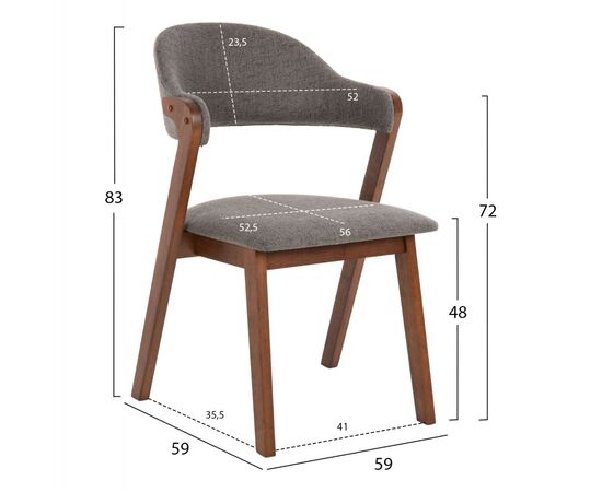 ΚΑΡΕΚΛΑ RIDER HM9734.01 RUBBERWOOD ΣΕ ΚΑΡΥΔΙ-ΥΦΑΣΜΑ ΓΚΡΙ 59x59x83Yεκ. - ΚΑΡΕΚΛΕΣ - ΠΟΛΥΘΡΟΝΕΣ ΕΣ. στο Milonadakis.gr