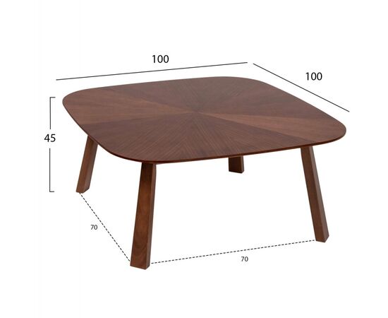 ΤΡΑΠΕΖΙ ΣΑΛΟΝΙΟΥ RINER HM9738 MDF ΜΕ ΚΑΠΛΑΜΑ ΚΑΡΥΔΙΑΣ 100x100x45Yεκ. - ΤΡΑΠΕΖΑΚΙΑ ΣΑΛΟΝΙΟΥ στο Milonadakis.gr