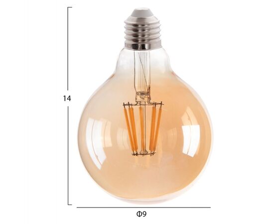 ΛΑΜΠΤΗΡΑΣ GLOBO LED FILAMENT 8W E27 3000K ΧΡΥΣΟ DIMMABLE HM4050.02 - ΦΩΤΙΣΜΟΣ ΟΙΚΟΝΟΜΙΑΣ στο Milonadakis.gr