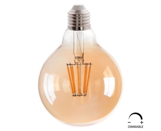 ΛΑΜΠΤΗΡΑΣ GLOBO LED FILAMENT 8W E27 3000K ΧΡΥΣΟ DIMMABLE HM4050.02 - ΦΩΤΙΣΜΟΣ ΟΙΚΟΝΟΜΙΑΣ στο Milonadakis.gr