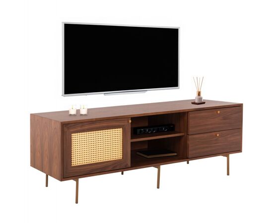 ΕΠΙΠΛΟ ΤΗΛΕΟΡΑΣΗΣ MEEN HM9736 MDF ΜΕ ΚΑΠΛΑΜΑ ΚΑΡΥΔΙΑΣ-ΧΡΥΣΑ ΠΟΔΙΑ 160x40x52Υεκ. - ΕΠΙΠΛΑ ΤΗΛΕΟΡΑΣΗΣ στο Milonadakis.gr